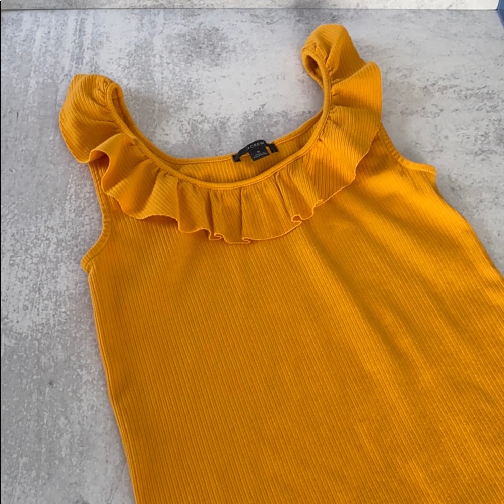 Like New! JCrew Ruffle Yellow Top - Picture 3 of 5